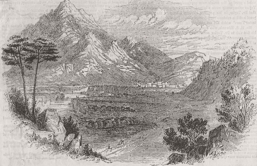 Associate Product CHILE. The Andes and Santa Rosa 1856 old antique vintage print picture