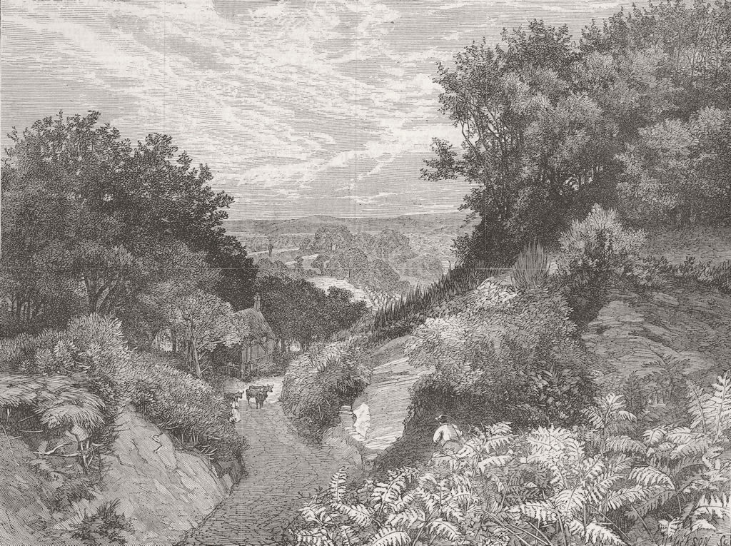 FINE ARTS. Turner Gold Medal Prize Landscape 1864 antique print picture