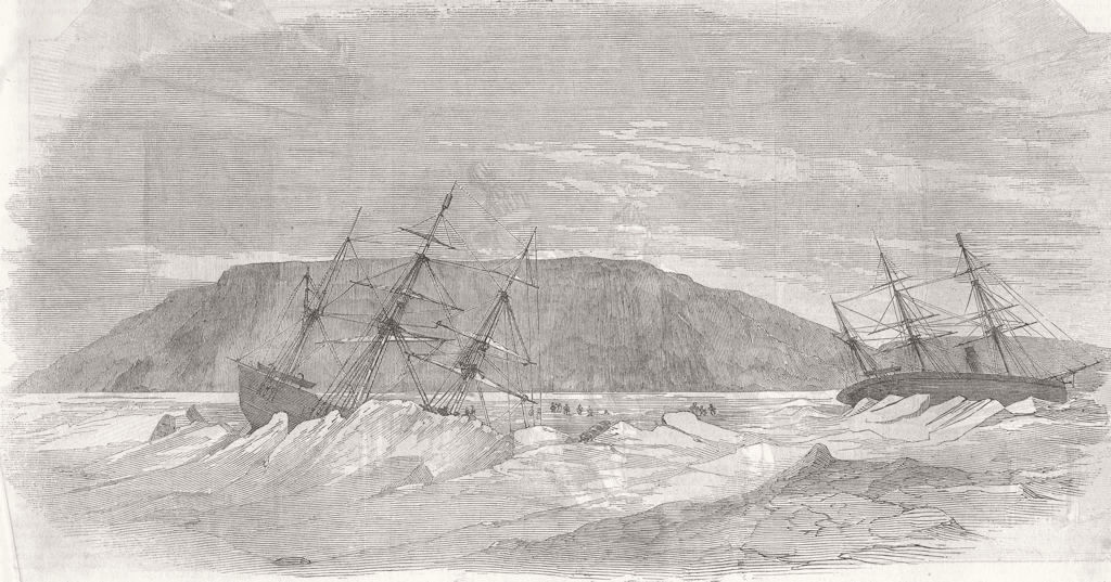 POLAR REGIONS. Loss of Breadalbane 1853 old antique vintage print picture