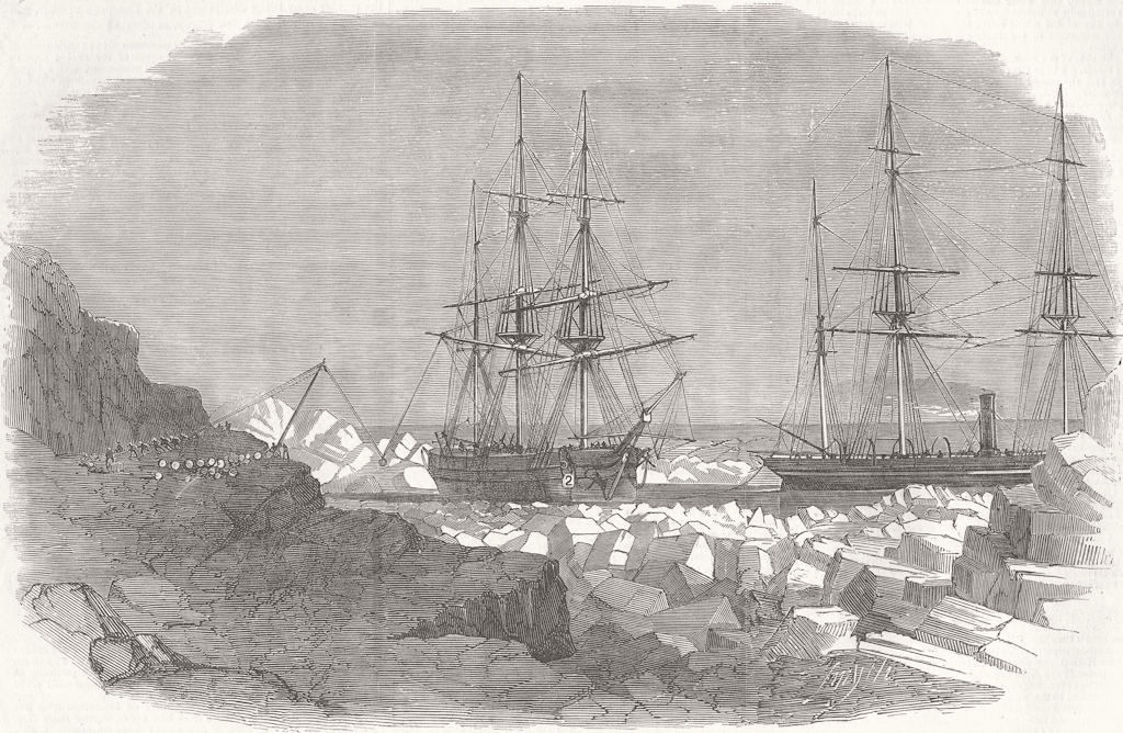 CANADA. Phoenix & Breadalbane, Cape Riley 1853 old antique print picture