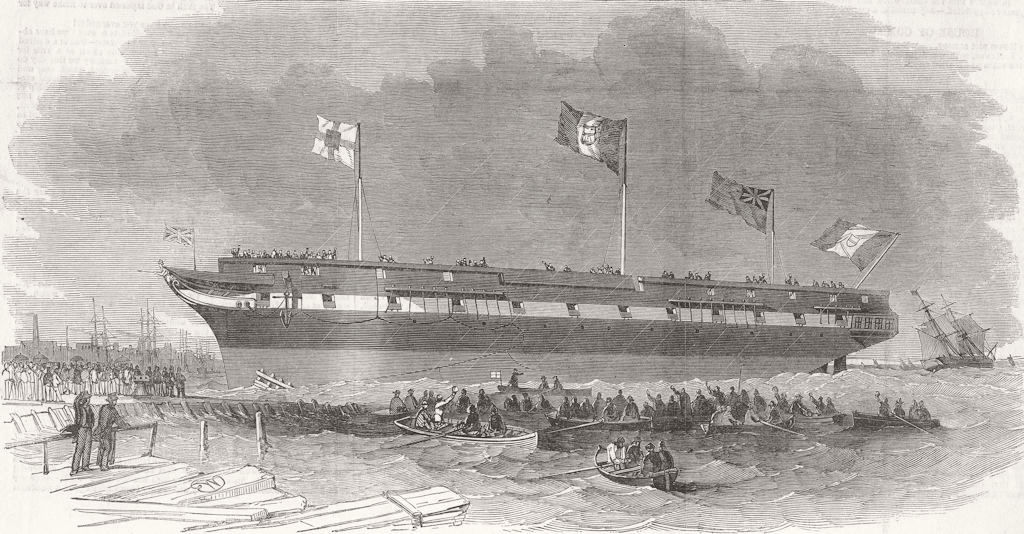 BLACKWALL. Launch. Amazonas Peruvian Steam ship, Yd 1852 old antique print