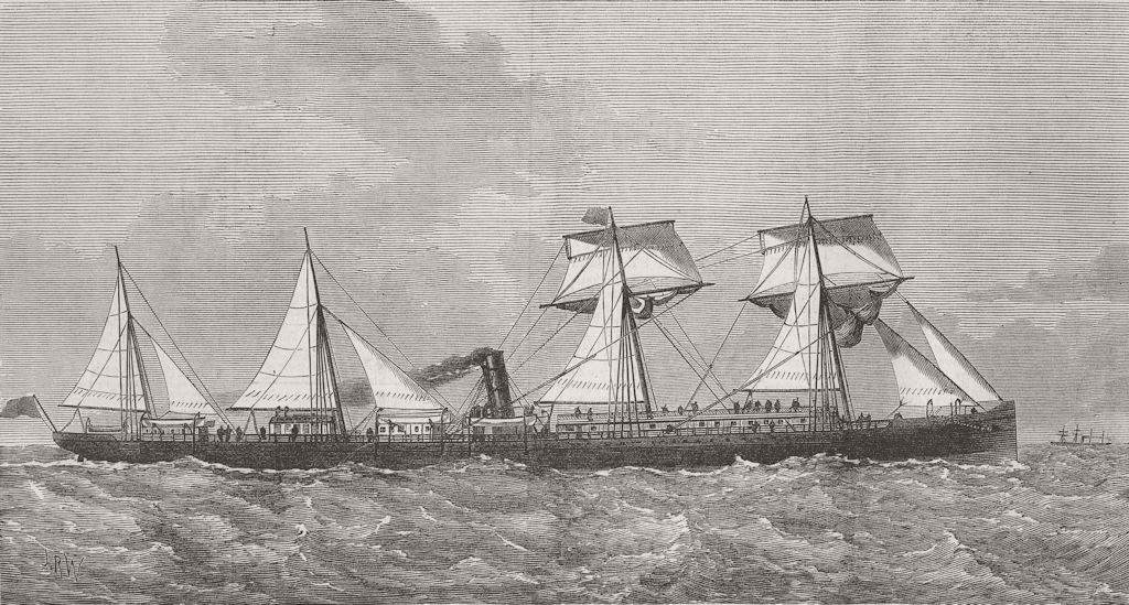 AUSTRALIA. New Ship 1876 old antique vintage print picture