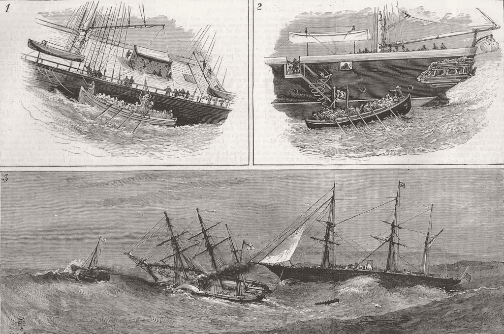 AUSTRALIA. Accident to P&O ship 1879 old antique vintage print picture