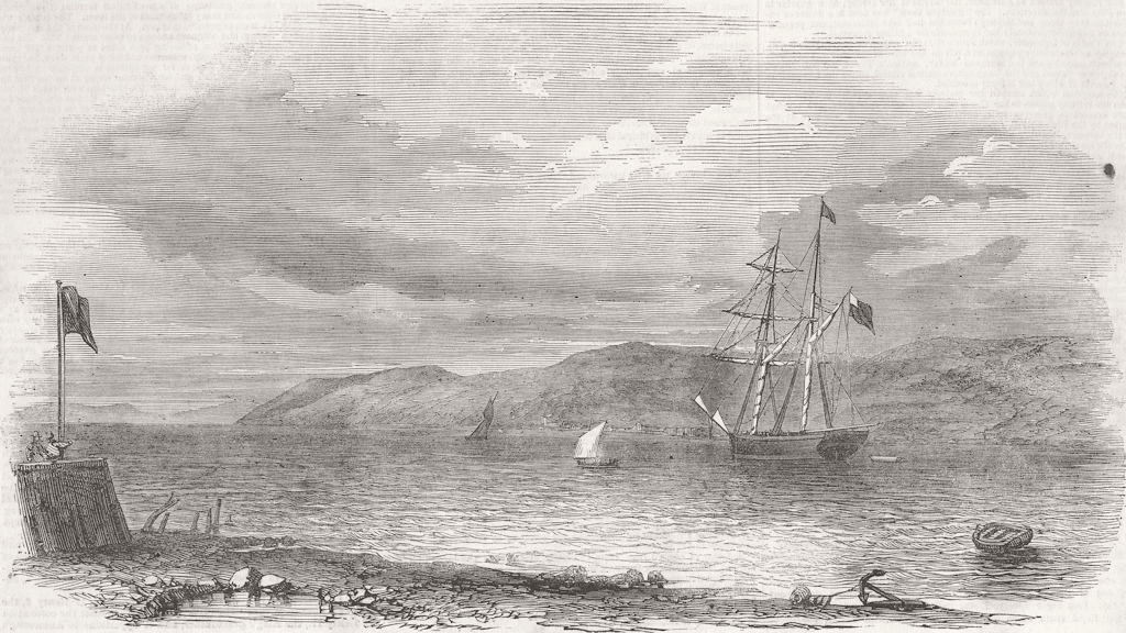 SCOTLAND. John Ross Yacht Felix Loch Ryan John Franklin 1851 old antique print