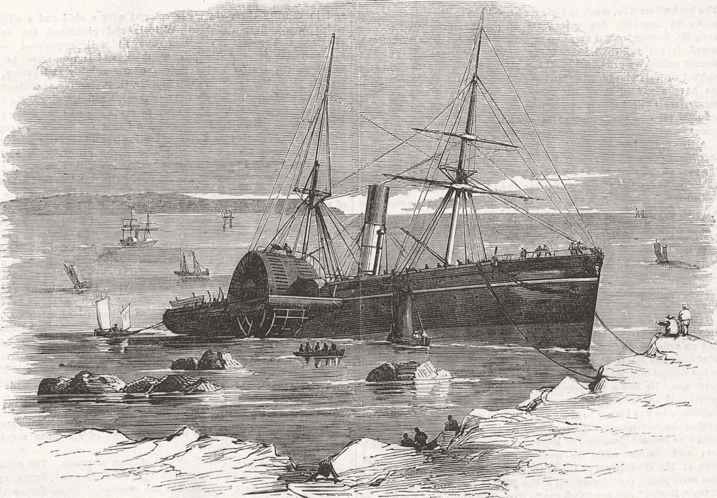 Associate Product CANADA. Humboldt shipwreck, Halifax Harbour 1850 antique print picture