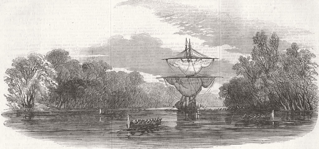 SIERRA LEONE. Slave ship captured, River Pongas 1853 old antique print picture