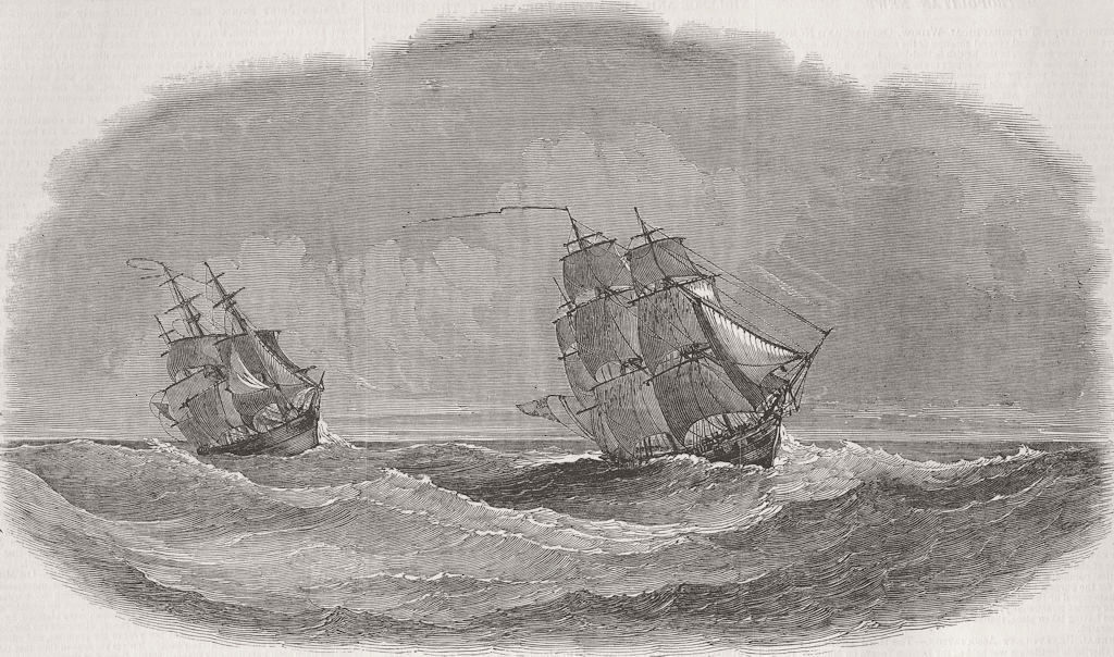 BOATS. Experimental fleet. Haeton; Arethusa 1851 old antique print picture