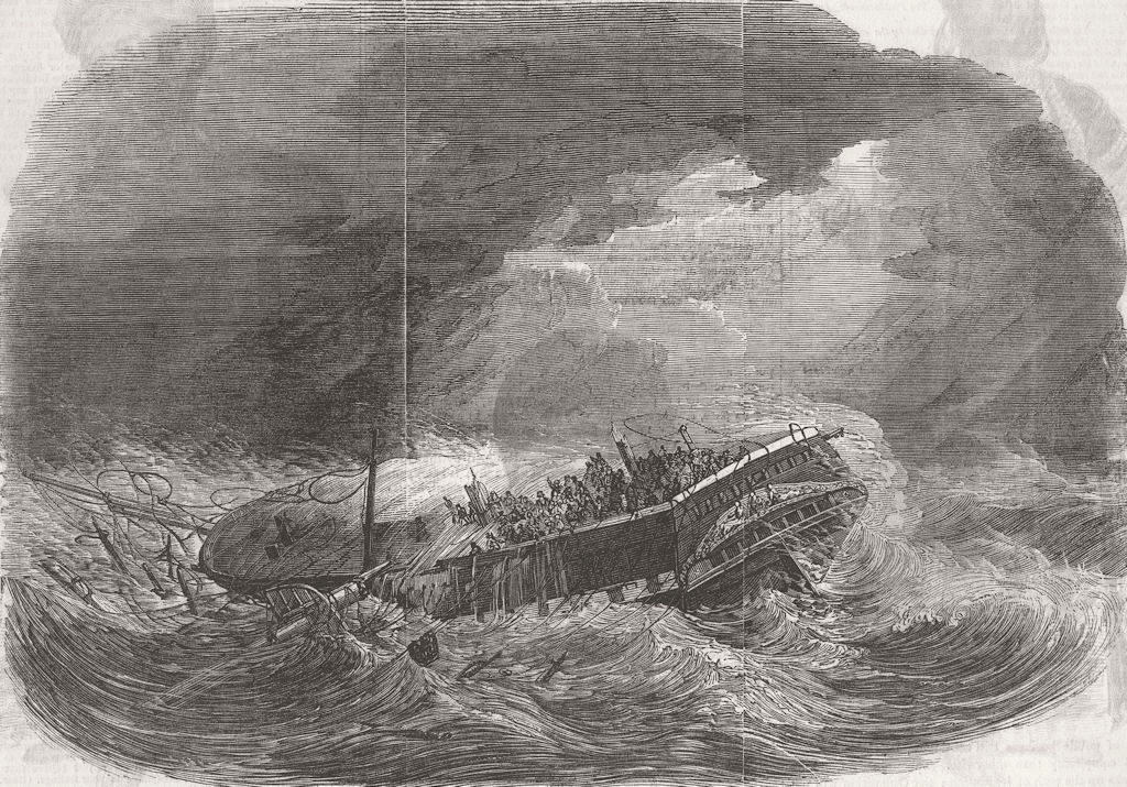 CANADA. Wreck of American ship Henry Clay 1846 old antique print picture