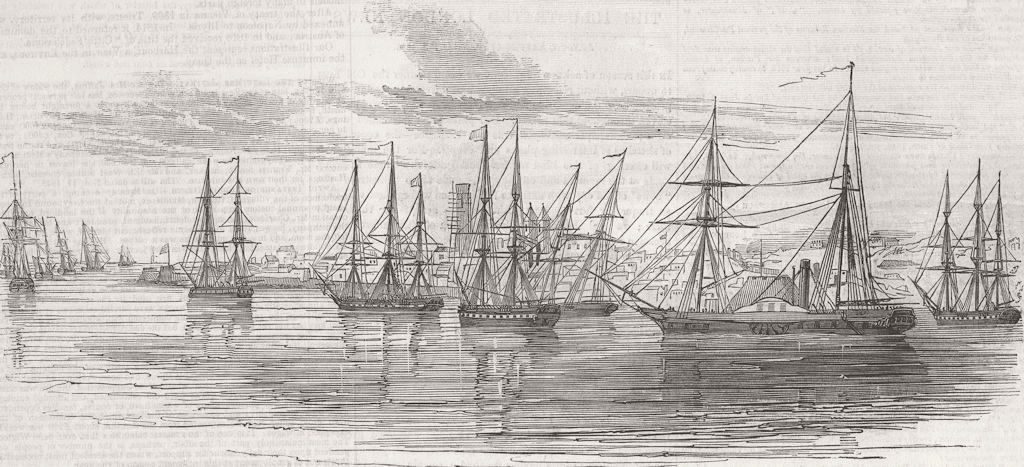URUGUAY. Ships, Colonia del Sacramento, River Plate 1846 old antique print