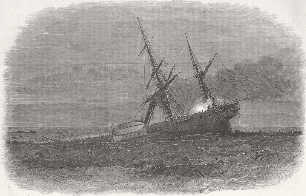 SOUTH AFRICA. Birkenhead wreck, Danger Point, Cape of Good Hope 1852 old print