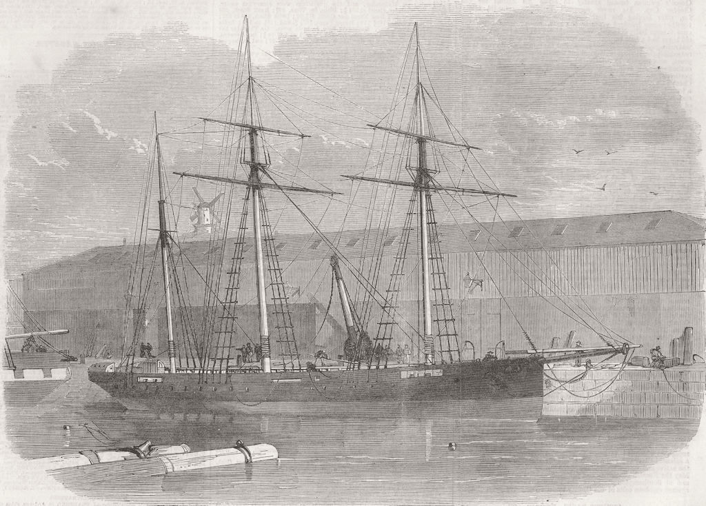 LIVERPOOL. Alexandra, exchequered by British Govt 1863 old antique print