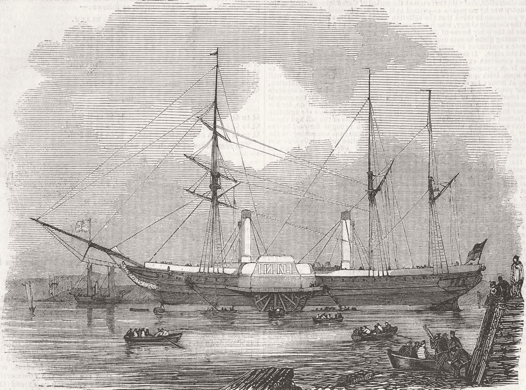 BOATS. The Bentinck steamer 1843 old antique vintage print picture