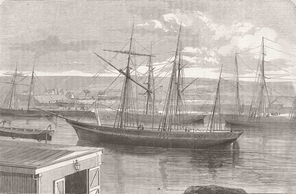 ARCTIC. Fox ship sent to search for Frankiln 1857 old antique print picture