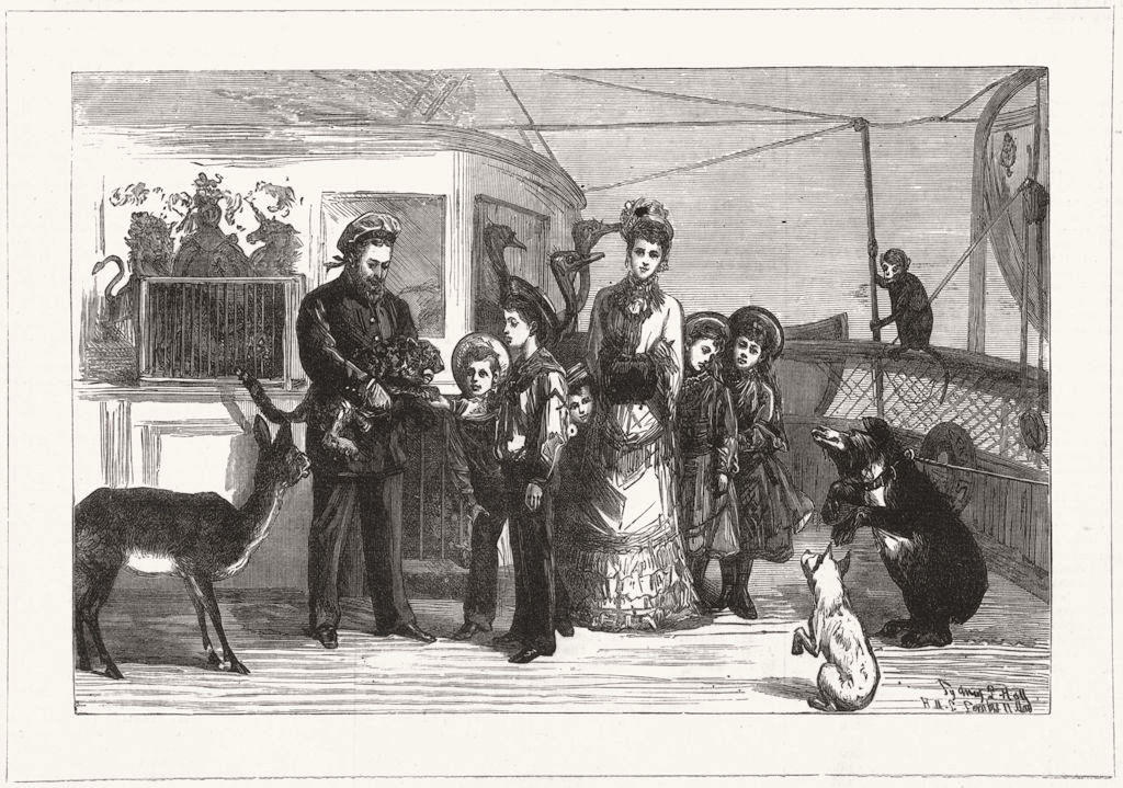 Associate Product SHIPS. Levee of Pets, antique print, 1877