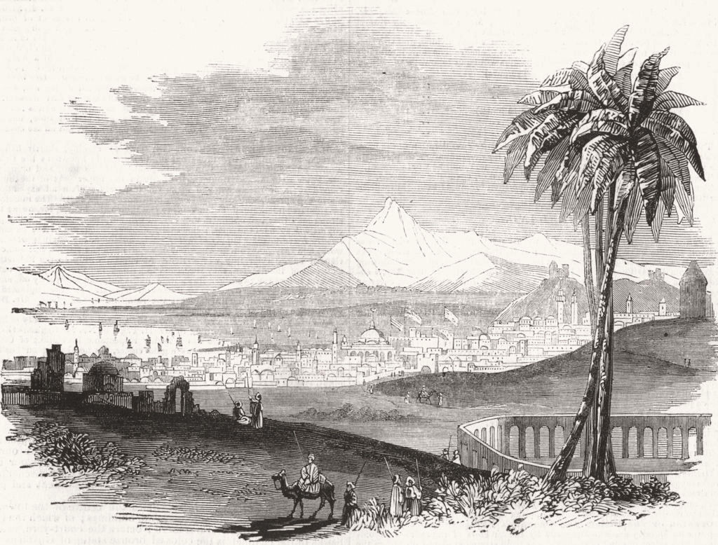 Associate Product TUNISIA. City of Tunis, antique print, 1844