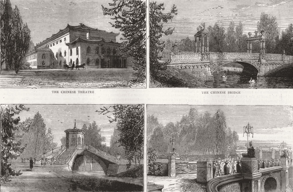 Associate Product TSARSKOYE SELO. Palace of; Duke spent honeymoon; Chinese theatre; bridge; , 1874