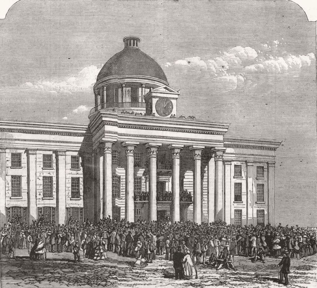 ALABAMA.US civil war.Inauguration Jefferson Davis as Confederate President, 1861