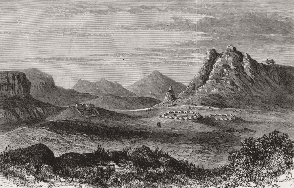 LESOTHO. Thaba Bosigo, the stronghold of Masupha 1880 antique print