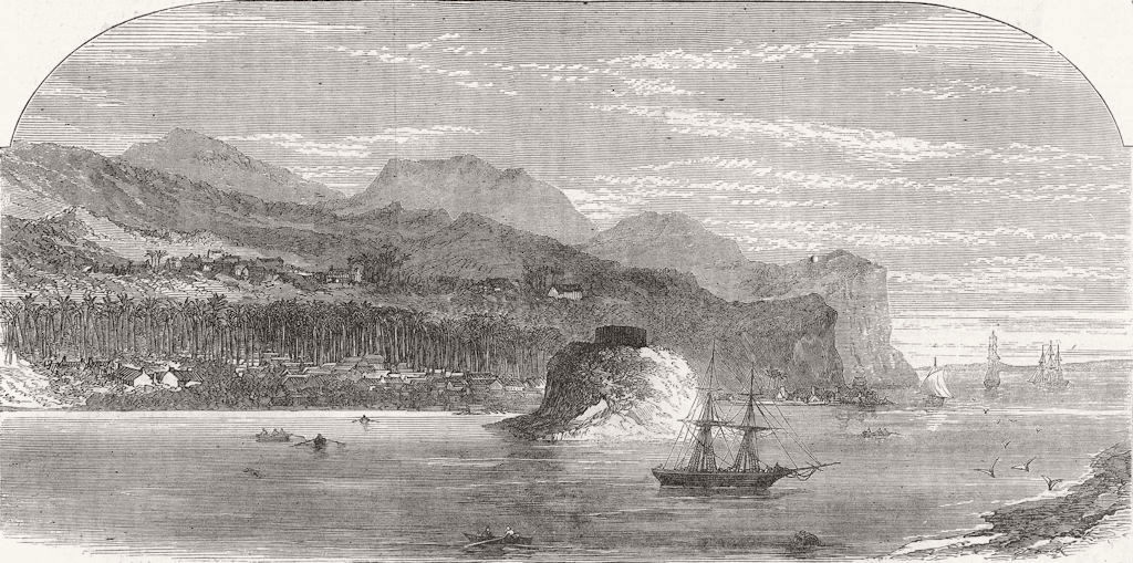 FIJI. Levuka, the capital 1873 old antique vintage print picture