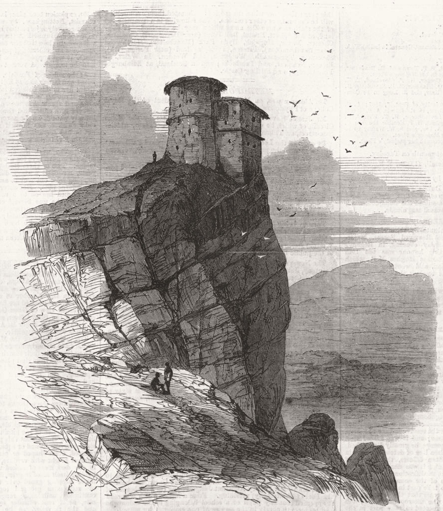 ETHIOPIA. Expedition to Abyssinia. Castle between Mai Wahiz and Ad Abaga, 1868