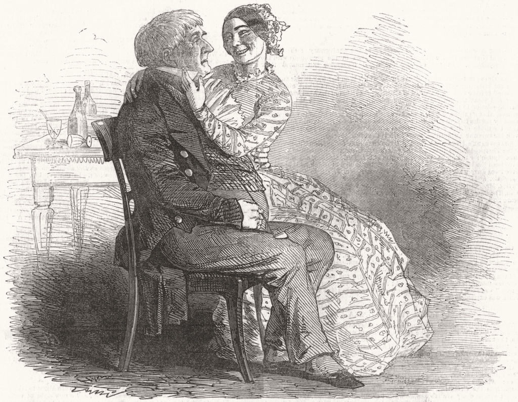 Associate Product LONDON. Keeley, Ned & Mrs, Sally Dustman's Belle Surrey theatre, print, c1847