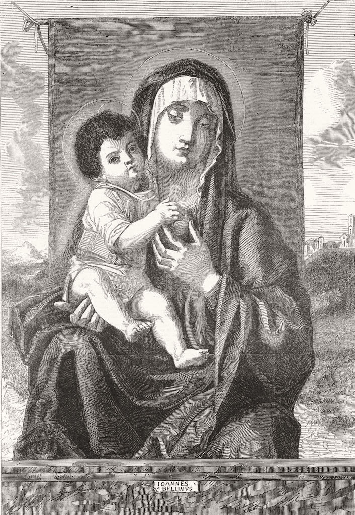 Associate Product BIBLE. The Virgin and child, antique print, 1856