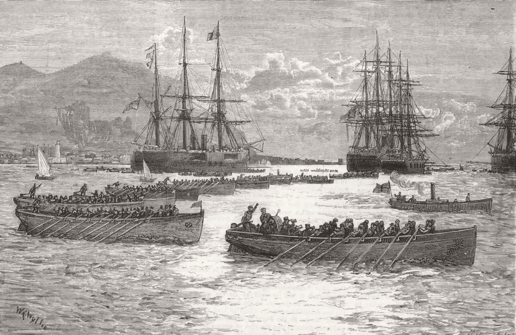 Associate Product EUROPE. The British fleet in the Mediterranean-A Regatta off Palermo, 1880