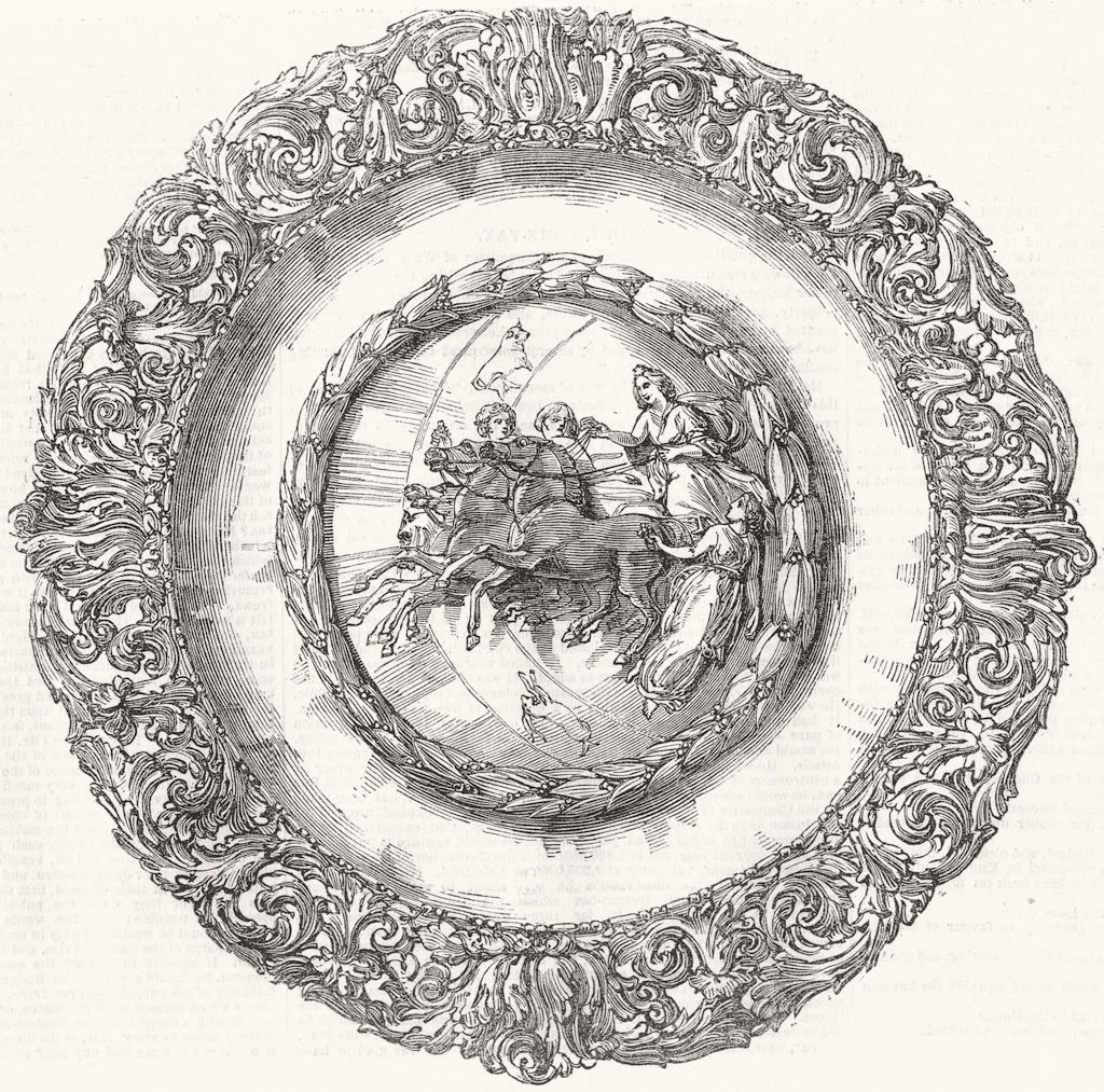 Associate Product LEICESTERSHIRE. The Croxton Park Race Plate, antique print, 1851