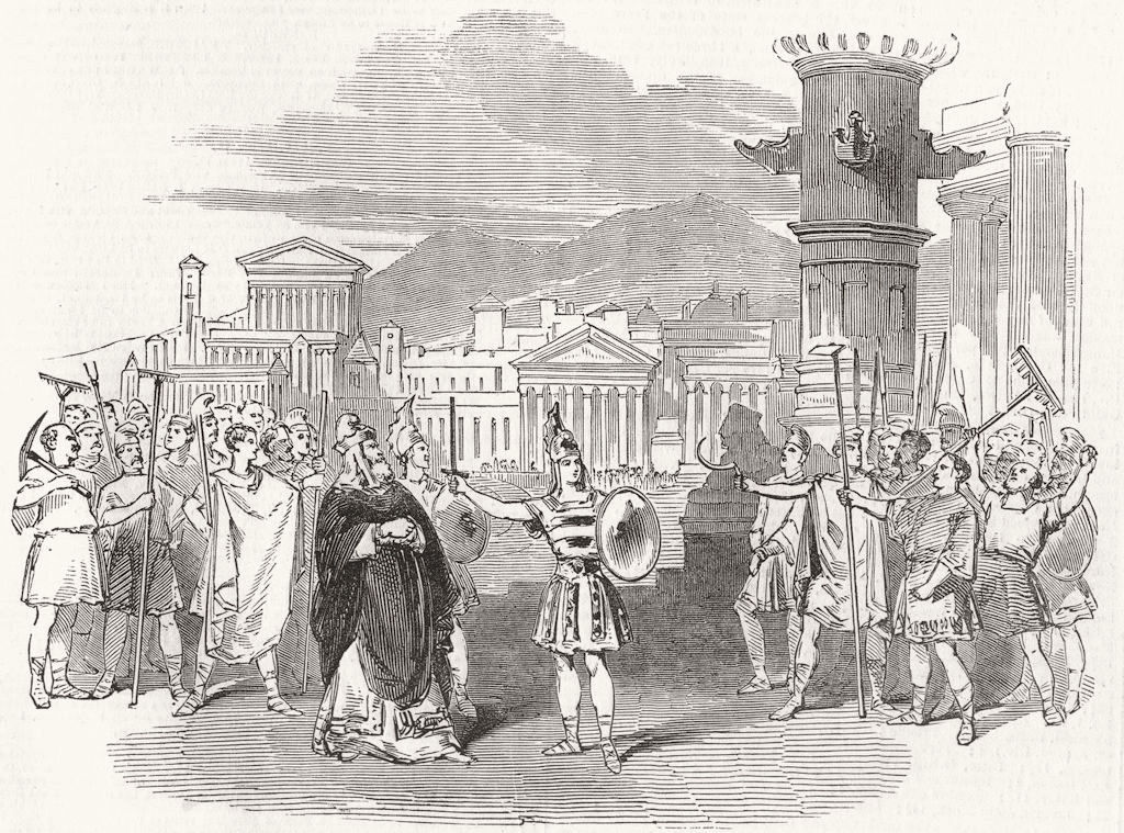 Associate Product EGYPT. New Extravaganza of Sphinx Haymarket Theatre, antique print, 1849