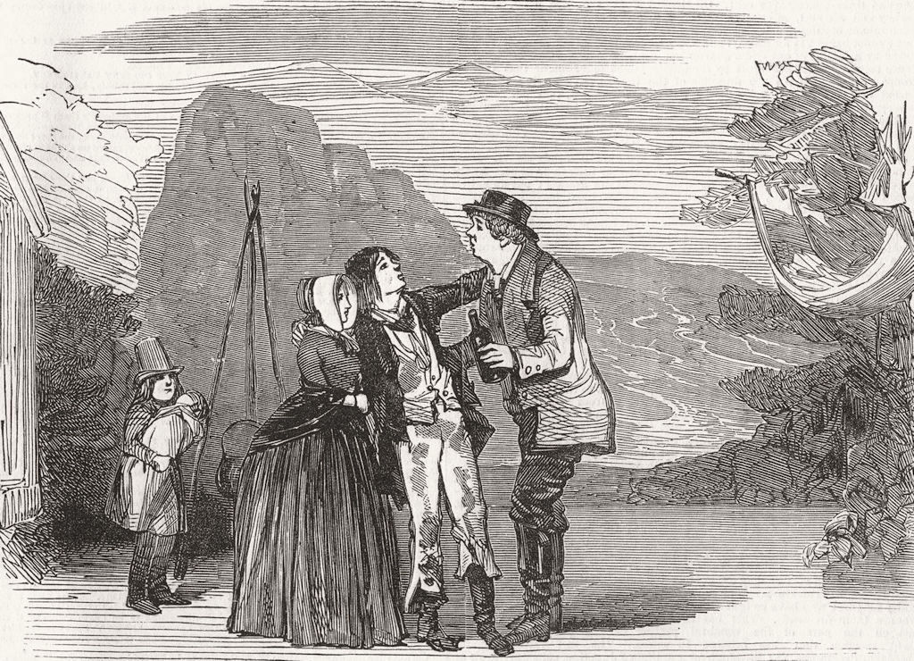 Associate Product CALIFORNIA. Scene from Cockneys in California, at the Adelphi theatre 1849