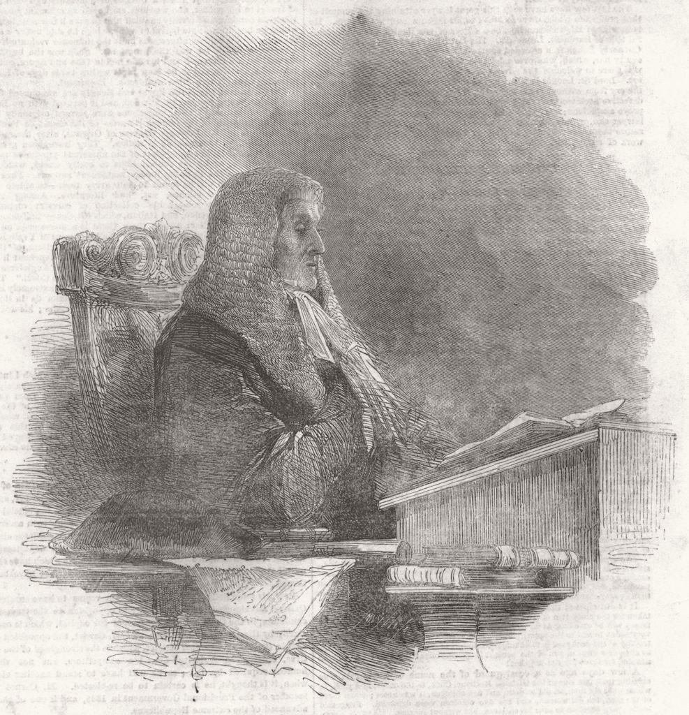 Associate Product PEERS. The New Lord Chancellor-The Right Hon Lord St Leonards, old print, 1852