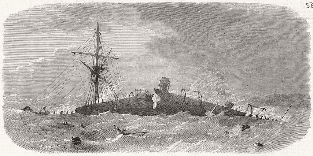 Associate Product INDONESIA. Wreck of the Screw-steamer Borneo on the coast of South America, 1871