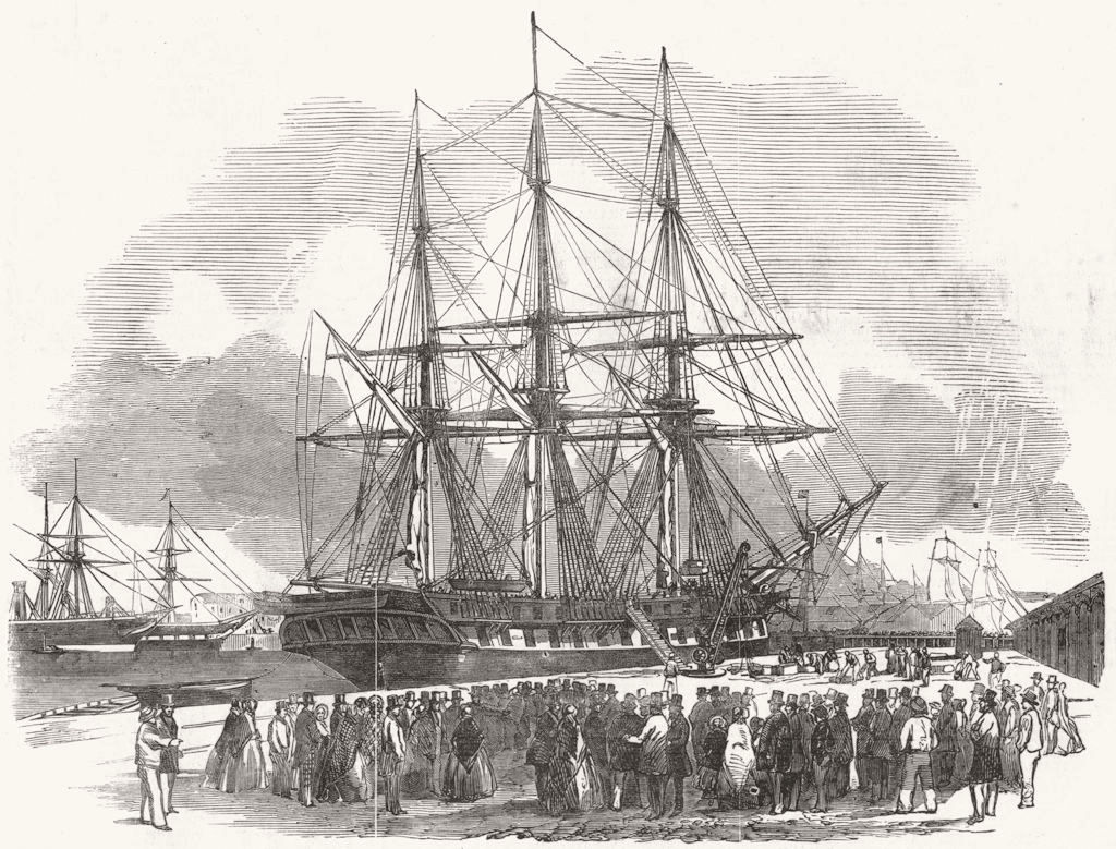 Associate Product SOUTHAMPTON. St Lawrence in Dock-Unloading goods for Great Exhibition 1851