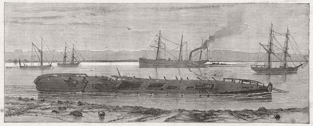 Associate Product LONDON. Remains of the old London and Ramsgate steamer, the little Western, 1876