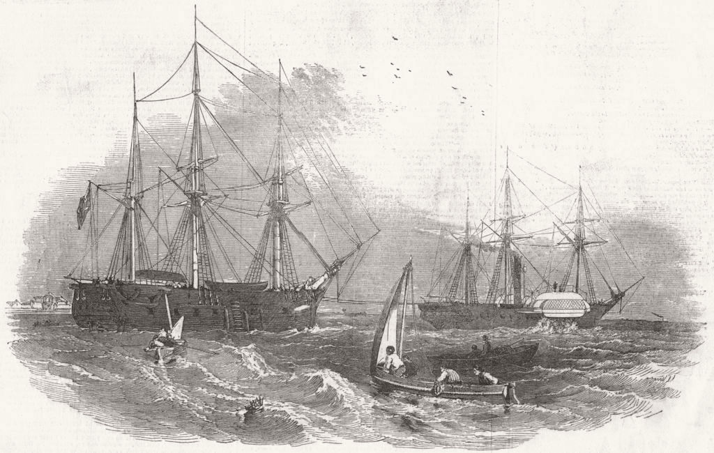 Associate Product VOLCANOES. N Star, search John Franklin's Expedition. towed Stromboli ship 1849