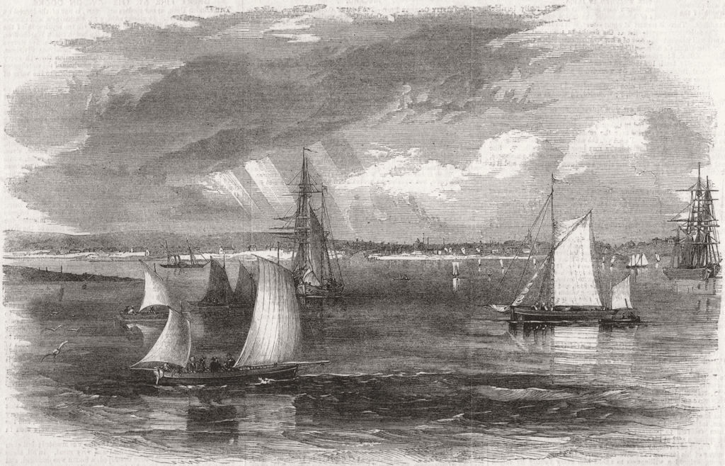 Associate Product IRELAND. View of Galway, antique print, 1858