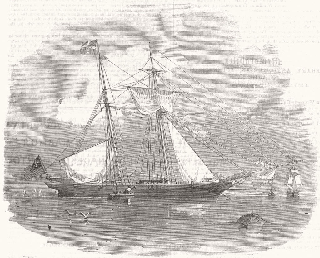 SHIPS. The New Opium clipper Wild Dayrell 1855 old antique print picture