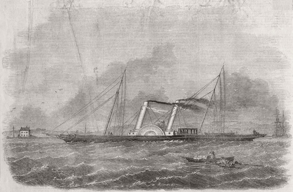 Associate Product AUSTRIA. Fantasie Yacht, built Rennie for Archduke Maximilian of 1858 print
