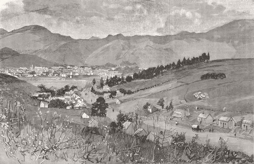 NEW ZEALAND. Nelson, otherwise called Sleepy Hollow, South Island, print, 1887