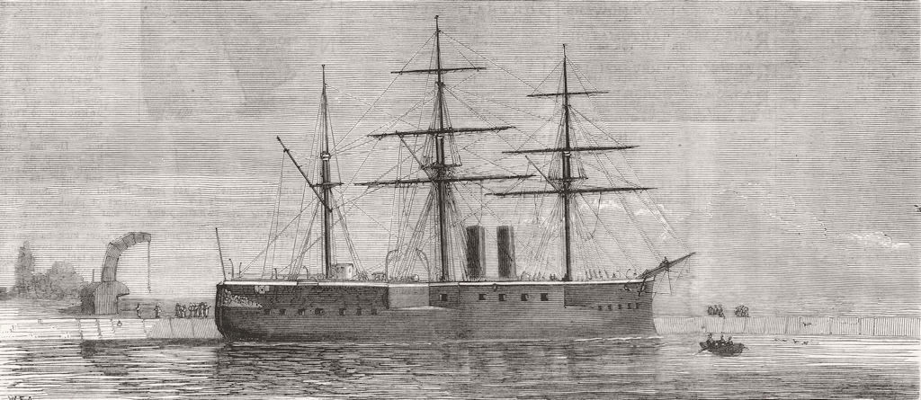 SHIPS. Our Ironclad Navy-H M S Superb 1878 old antique vintage print picture