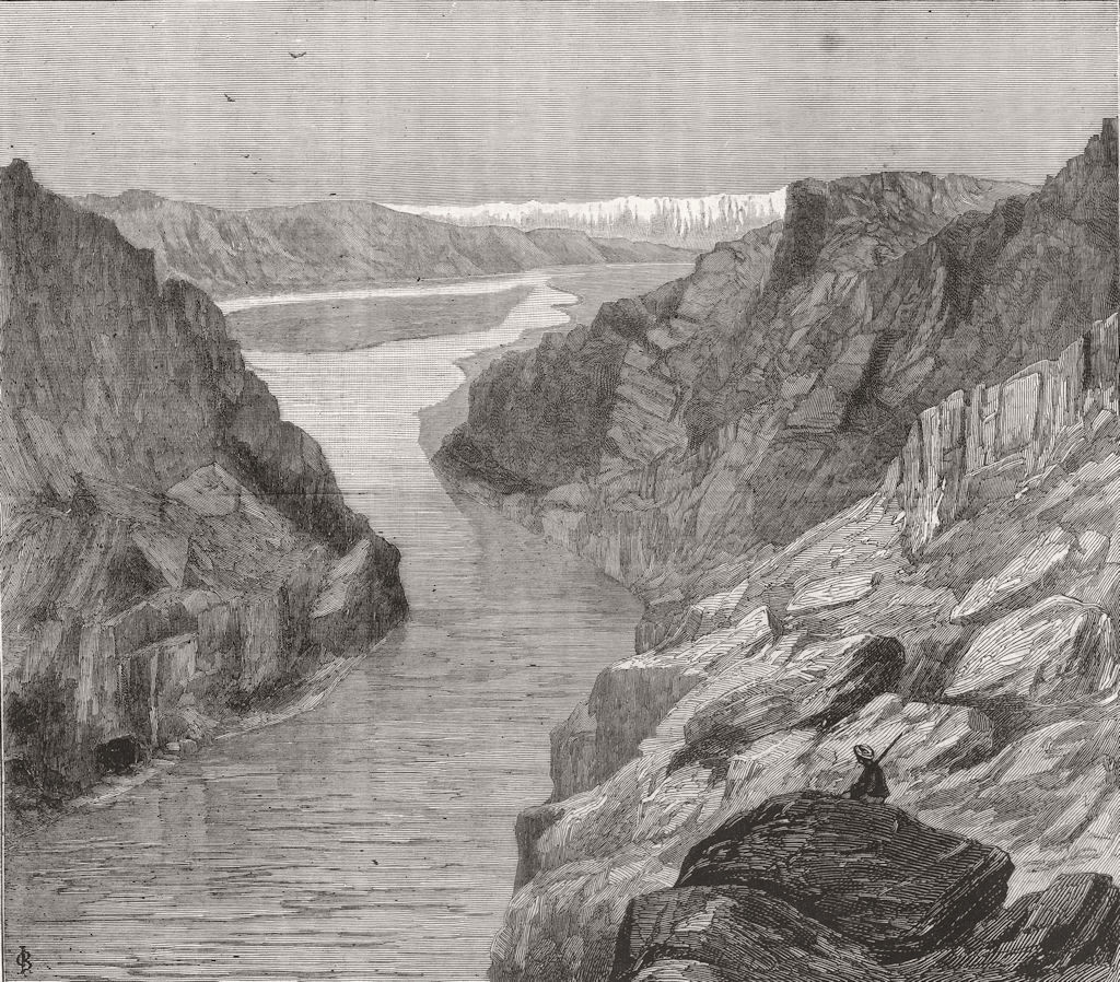 AFGHANISTAN. Afghanistan-The Deronta Gorge 1880 old antique print picture