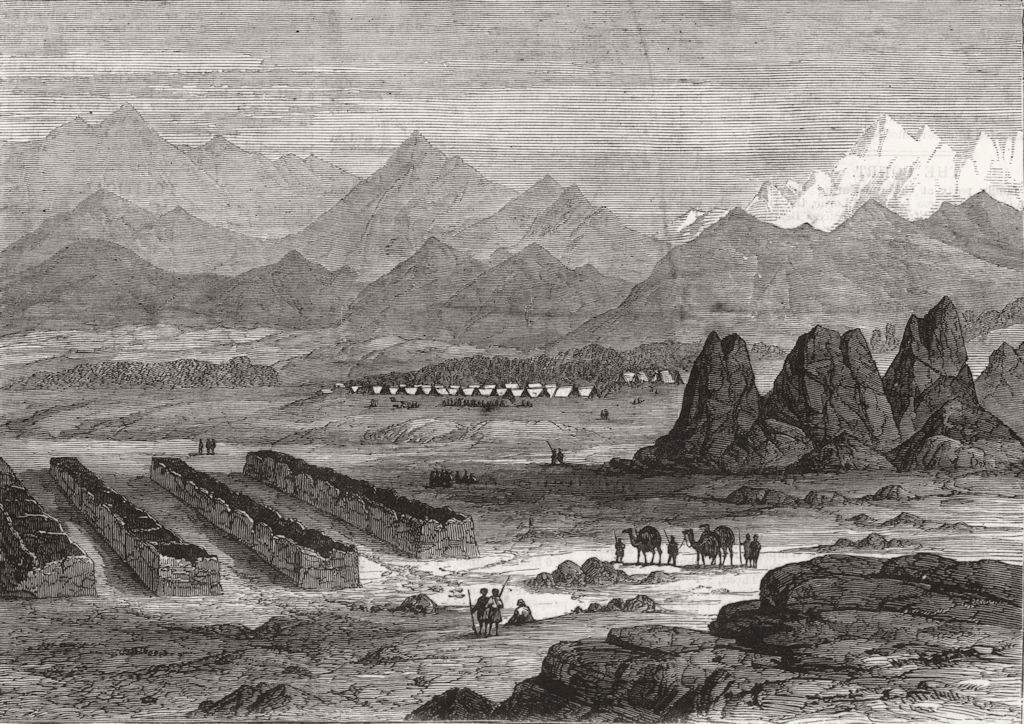 AFGHANISTAN. The War in Afghanistan. General Gough's camp at Gundamuk, 1880