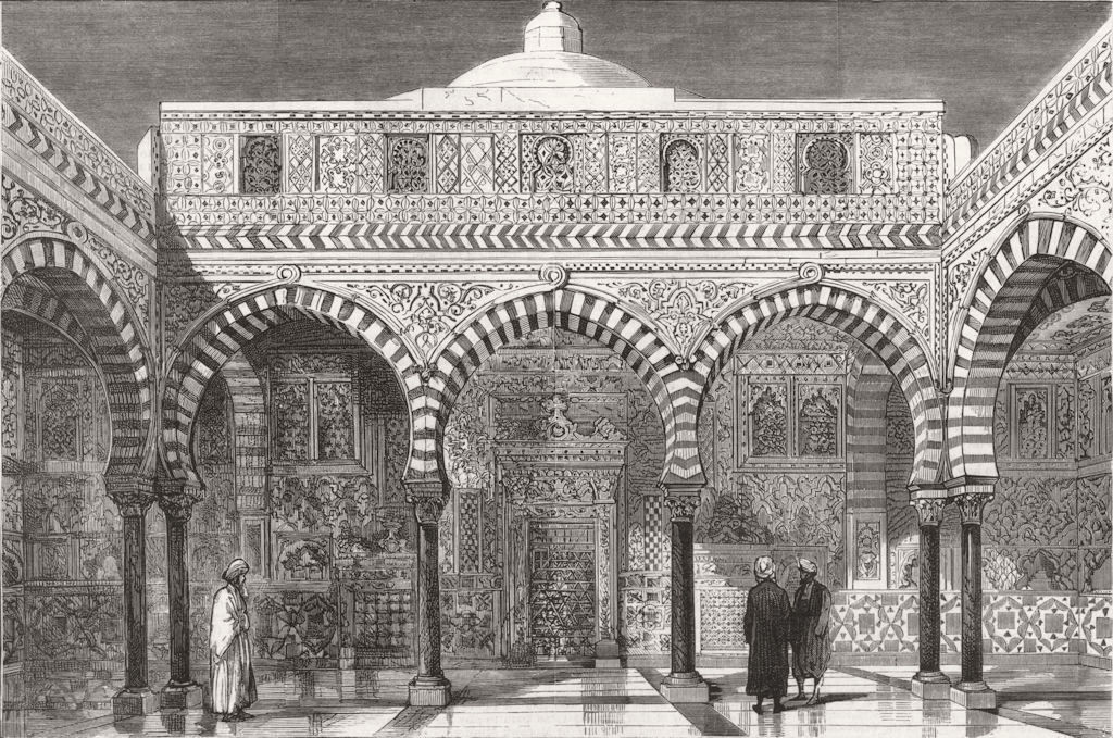 Associate Product TUNIS. French occupation. Tomb Sidi es Saheb (My Lord Companion) Kairouan 1881