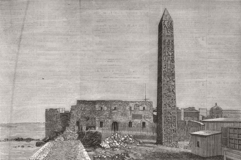Associate Product EGYPT. Obelisk Presented Khedive of to US Govt, antique print, 1879