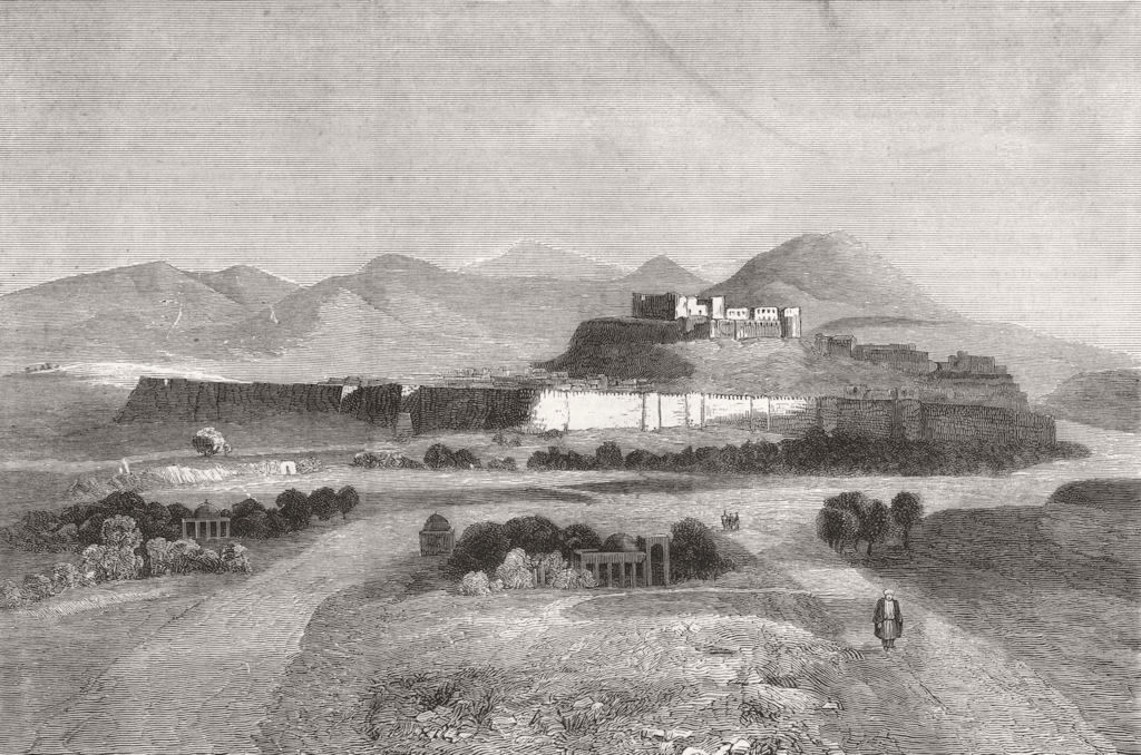 AFGHANISTAN. Afghanistan Illustrated. Fortress of Ghuznnee 1878 old print