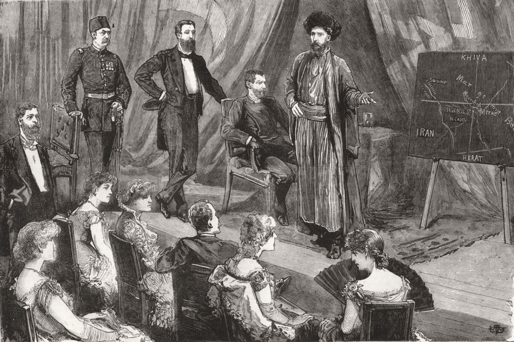 TURKMENISTAN. 1st Briton in Merv; O'Donovan Daily news lecturing Istanbul, c1883