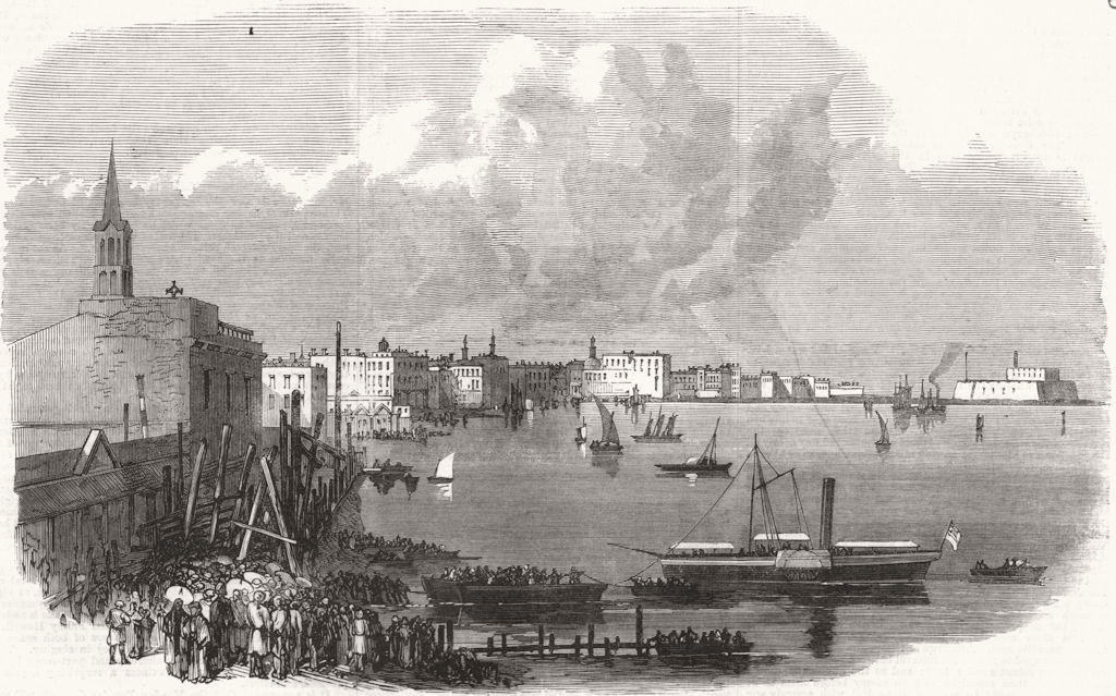 Associate Product EGYPT. Landing the Shore end of the Cable at the New port of Alexandria 1868