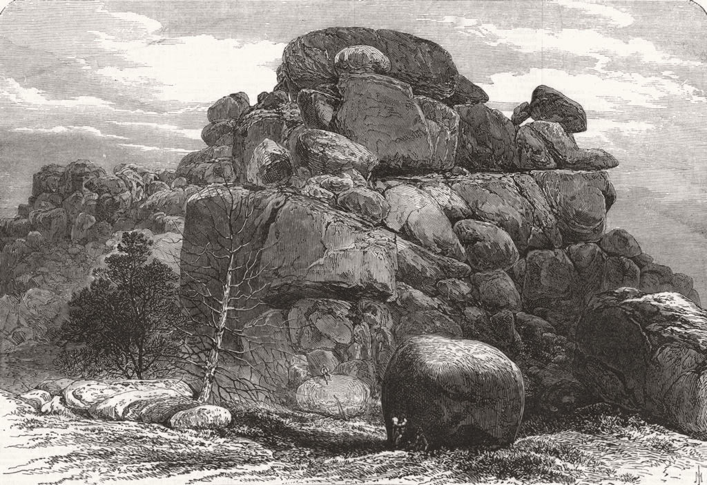 WYOMING. The Union Pacific railway of America. Skull Rock, Dale Creek 1869
