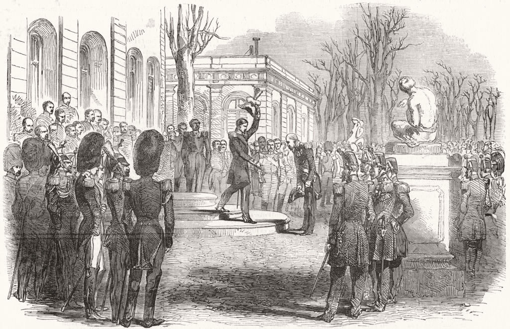 Associate Product PARIS. The President's New year's reception at the Elysee National 1849 print