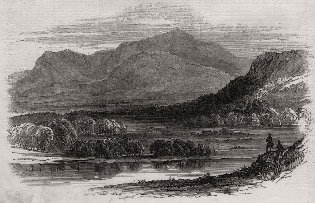 Lochnagar. Scotland, antique print, 1848